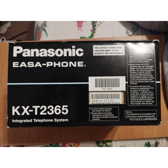 Vtg Panasonic Easa-Phone KX-T2365~Integrated Telephone~Hands-Free~NEW In Box - Picture 4 of 5